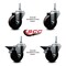 Service Caster 35 Inch Phenolic 38 Inch Threaded Stem Caster Set 2 Brakes SCC SCC-TS20S3514-PHS-381615-2-PLB-2 - alternate 3